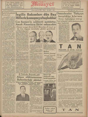 Milliyet Gazetesi 26 Mart 1935 kapağı