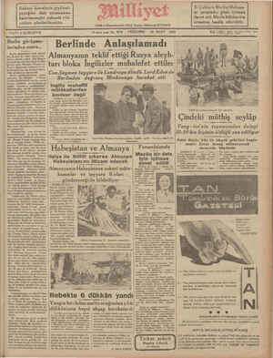 Milliyet Gazetesi March 28, 1935 kapağı