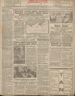 Milliyet Gazetesi 9 Nisan 1935 kapağı