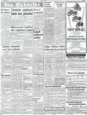  12 HAZIRAN 1950 MİLL İYET ğ Hortlayan bir zihniyet i bir Bursa Vali muavis dövdü '1, (Mülliyet) —  Bugün Gtobüs durak yerinde