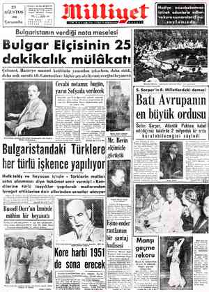  ' ğ 23 Başyazarı: Ali Naci KARACAN AĞUSTOS ros Nuruosmaniye, Türbedar Sokak No:18-İSTANBUL Telgraf : MİLLİYET - İstanbul ,