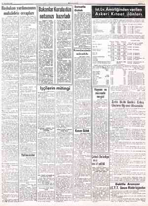  27 AĞUSTOS 1950 — —— Başbakan yardımcısının muhalefete cevapları 1Baştarafı 1 incide) Miştir. Eski iktidar, hattâ bazı...