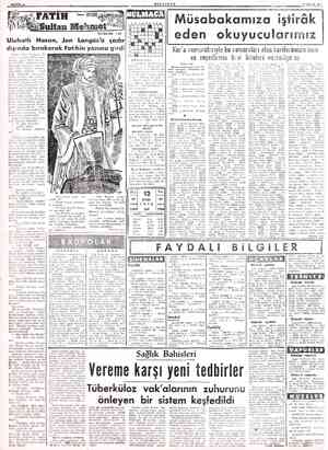  Tefrika No. 133 Ulubatlı Hasan, Jan Longüs'ü çadır dışında bıra Küme küme Yeniçe pahi ve eyalet kulları ara- sından geçip...