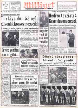  Başyazarı: Ali Naci KARACAN Aöres: Nuruosmüaniye Türbedar Sokak No: 18-İSTANBUL 8 EKIM Telgraf : MİLLİYET - İstanbul 156 1950
