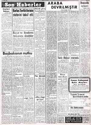  İçişleri Bakanı (Baştaratı 1 incide) «— Belediye Özel İdareler ve Köy Kanunlarını yeni bir şekilde hazırlıyoruz, Özel...