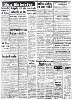  25 ARALIK 1950 : aiatebin kurtuluş yildönümü olan Milli E- törenine davetli ğilim Bakanı 'Tevfik İleri ya- nında Gaziantep