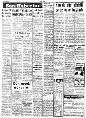  MILLİYET SAYFA: Orncıı hakkında kararlar 26 (THA) — Müdürü — Fuat Adalı Genc! Müdürlüğüne ait mühtelif mevzular - hakkında