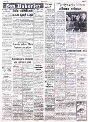  5 OCAK 1951 Korede ateş kesilmesi meselesi Lake Success, 4 A A (Reu-| ter) — Birleşmiş Mületler si- yasi komisyonu dün ...