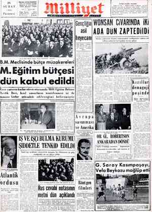  || #asgazarı: AN Nasi KAZATAN üermeniye Türkeder I$-İSTANAUL Telgret : MİLLİYET » Tateadul c 20 | İptidaf madde meselesi...