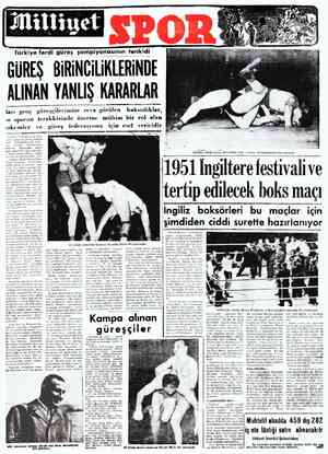  GÜREŞ BİRİNCİLİKLERİNDE LINAN YANLIŞ KARARLAR aAT bazı genç güreşçilerimize reva ' u- sporun terakkisinde üzerine mühim bir