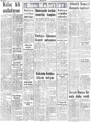  25 KASIM 1951 MILLİYET Kılıç Ali anlatıyor (Baştarafı 1 incide) âyesini — şuracık- ta birkaç kelime ile anlatmayı faydasız