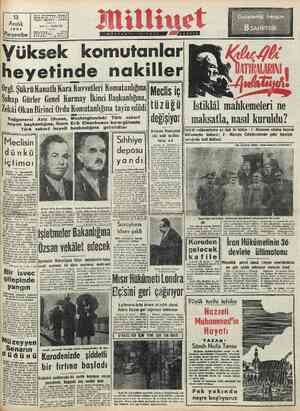  8- | Aralık 1951 Perşembe Adres: Nuruosmaniye Türbedar Sokak No; 18 -İSTANBUL Telgraf: MİLLİYET , İstanbul YIL: 2 — SAYI: 571