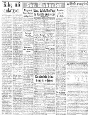  15 ARALIK 1951 MILLEYET Kılıç Alı anlatıyor 1Baş taralı birincidet girmemişti. Birinci Büyük Millet Meclisi, aleketi...