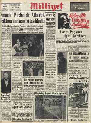  | İRE | Aralık * 1951 Kanada Meclisi de Atlantik Paktına alınmamızı tasdik etti Dişişleri Bakanı Lester, Pearson sulha...