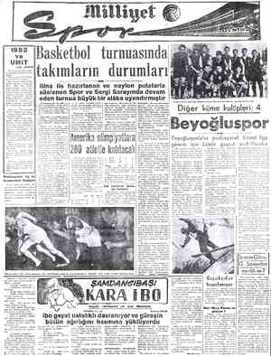  1952 - Ve UMİiT Sulhi GARAN Şu dünyadan ümit kalk- sa. kimbilir halmiz nice o- lurdu, Öyle ya, hepimiz 1952 ye Biriyoruz....
