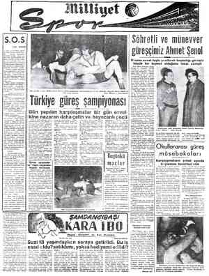  S.O.S Sulhi GARAN Spor çevrelerinde günün mevzuu haline gelen Ada. Galata — maçındaki hâdise; henüz ha- aybetmeden de- vam