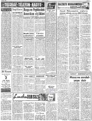  T MART 1952 MİLLIYET İ Demirperda arkasına selâm Amerika Reisicamhuru Demir. perde arkasında hazin bir esaret hayatı yüşayân
