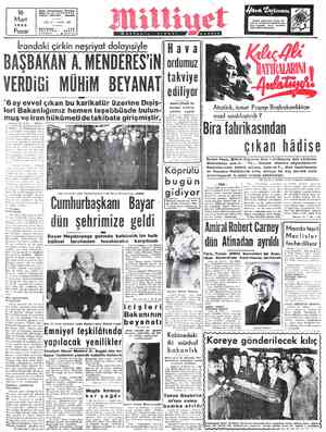  Kâres: Nuruosmaniye Türbedar Sokak No; 18 -İSTANBUL İstanbul Tolgraf: MİLLİYET | YIL;2 — SAYI; 665 MÜSTAKİ Bugün şehrimizde