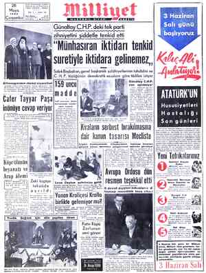  Adres: Nuruosmaniye Türbedar Sokak No:18-İSTANBUL Telgraf: MİLLİYET . İstanbul 3 — SAYI: 138 MuUSTAKiL SiYASI wet...