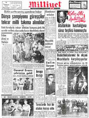  14 furuosmaniye Türbedar T * İstanbul emmuz Bugün şehrimizde ve elvarın- 1952 AYI; 783 da hava, hafif rüzgüârh fakat...