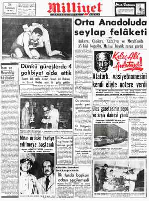 Milliyet sayfa 1