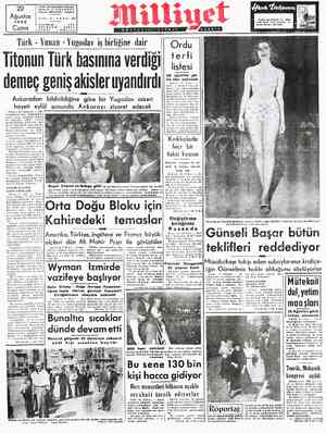Milliyet sayfa 1