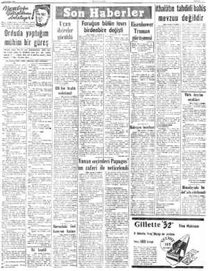  MILLIYET 18 KASIM 1952 —- d: #abakada bir kere sırtı. yere derlerinde Türk gücünün kalinde zaferler yaratan, girdiği yüzlerce