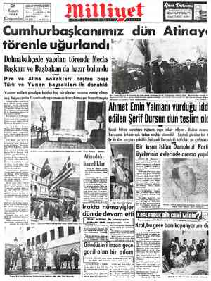  26 İ Adreg: Nuruosmaniye Türbedar Sokak No, 18 İS TANBUL Telgraf; MİRLİYET - İstanbul Kasım (| çi a 0sarı: sis 1952 SAa baz