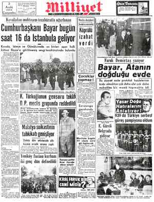  || Adres: Nürüosmaniye Türbedar Sokak No. 18 S TANBUL 3 Aralık “ Telgraf: MİLLİYET - İstanbul #ehrimizde hava u- SAYI 922|