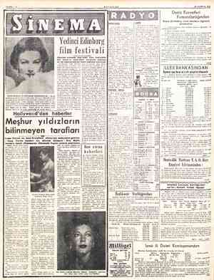  28 HAZIRAN 1953 GENE TIERNEY HAKKINDAKİ DEDİKODULAR — Beyaz perdenin en güzel yıldızlarından Gene ' un sabık kocası Ali...