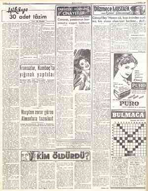  SAYFA y Vp c 30 adef tâzim Ellisine getmiş olmasına Tağ- men hâlâ bekârdı, fakat her sa bah traşını ihmal etmezdi. Bu mühim