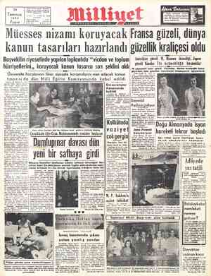  19 İ| Sokak No:181STANBUL | Telgrat: MİLLİYET - İstanbul Temmuz | xxi <a $ır'nz 1953 y Posta Kutusu 492 Pazdti 5. | Ti...