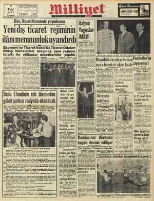  || “Adres: Nuruosinaniye Türbedar || Sokak No:İSİSTANBUR Telgraf: MİLLİYET - İstanbal | I Eylül YIL:4—SAYI:1192 | 1953 f...