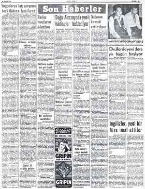  28 EYLUL 1953 Yugoslavya batı savunma teşkilâtına katılıyor LBaş tarafı birincide) Gazetenin Belgrat Bükağl. Tinden aldığı