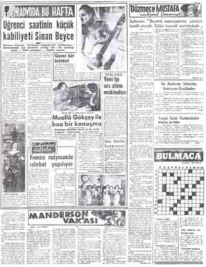  U NODA BU HAFTA Ügrencı saatinin küçük kahiliyeti Sinan Beyce için Şişmanlamak Istanbul radyosunda pazar gün leri yayınlanan