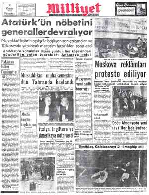  9 E lw Adres: Narwesmaniye Türbedar Kcısım YIL: 4—SAYI: 1258 1953 Pazartesi MDSIAKII siyYasi Yeşilköy Meteoroloji istasyo...