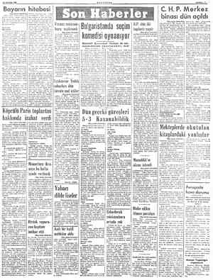  20 ARALIK 1958 MELLİYE2 Bayann IBaş tarafı birincide) Daha sonra — Reisicumhur ve berabirindekiler mermi imalât. hanesine ek