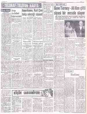  4 OCAK 1954 Siyasi İcmal Kral Zogo Arnavutluk Kralı Zogo, İtal ya Küvvetleri Avlonyada ka- Taya çıkmaya başladıkları xa- olan
