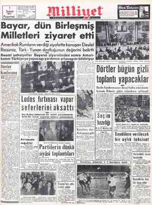  Şubat Sokak N 1 || Adres: Nuruosmaniye Türbeaar Tçlgraf: MİLLİYET - İstanbul YIL: 4—BSAYI: 1342 1954 Pözdrtesi | zzi » Alt 18