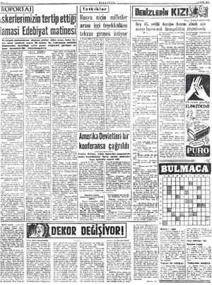  YFA : 6 ROPORTAJ ıskerlerimizin tertip ettiği we lamasi Edebiyat matinesi MİLLİYEYT Rusya niçin milletler arası Işçi...
