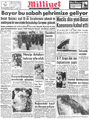  Adres: Nuruosmaniye Türbedar Sokak No: 18 İSTANBÜL Telgraf: MİLLİYET - İstanbul 10 | Mart Bugür şehrimizde havanın umu...