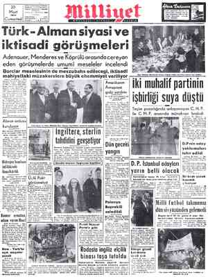  F 20 Mart 1954 İ öi ötünü Cumartesil| £E£zron Telgraf: MİLLİYEP - İstanbul YEL:4—BAYI: 1389 MÜSTAKİL SİYASİ Türk- Alman...