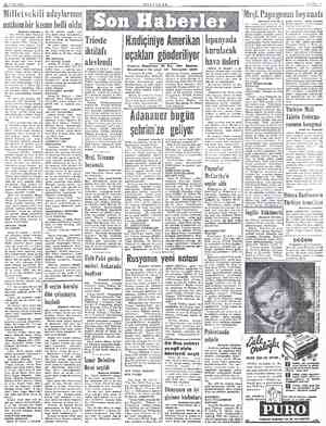  23 MART 1954 MİLLİYET SAYFA :7 Milletvekili adaylarının mühim bir kısmı belli oldu (Baştarafı birtmcide) Diğer taraftan Halk