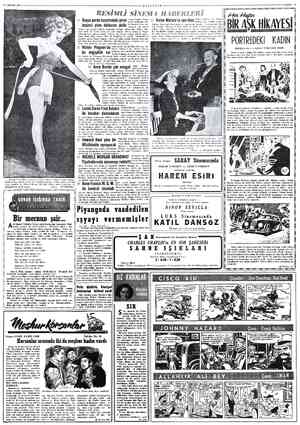  21 ARALIK 195 Mamie Van Doren, Universal International stüdyolarında «Sağdan Üçüncü Kızs isimli renkli bir müzikal çeviriyor.