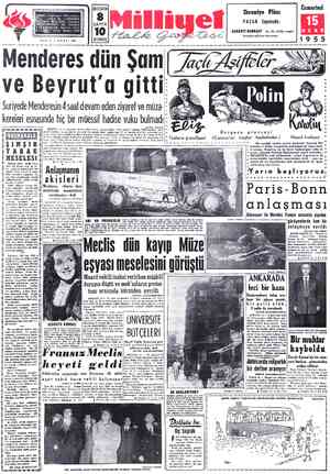  ÜrEL -ı(l' TELEFONLAR YIL:S5 - SAYI: :. Cağaloğlu, Mollalenari sokak No. 1-İSTANBUL GRAF: MİLLİYET, İstanbul KUTUSU: (92,...