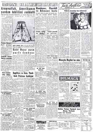  9 MART 1955 MİL LİYET Ni "Arnavuqlwlkuk,' ÂAmerikanın yardım feklifini reddetfi Washington'da, Arnavutluk hükümetinin bu...