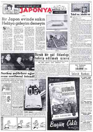  10 MART 1955 * Bir Japon evinde sak Zİiğz ın Helâya gideyim demeyin ni keşfedemediğim bir çıkıntı y vardı. Yukardaki...