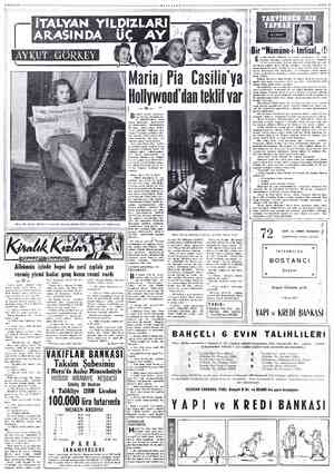  2 MAYIS 1955 & AYKUT..GÖRKEY | & Z: Mlla ...:;“'î“z : Maria Pia Casilio «Milliyet» Albumun için vermış Yll'l'lll İl— Bunun