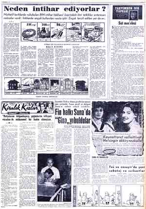  8 HAZİRAN 1955 *“MİLLİYET Neden intihar edıyorlar ? Muhtelif tarihlerde vukubulan 894 intihar hâdisesi üzerindeki ilmi...