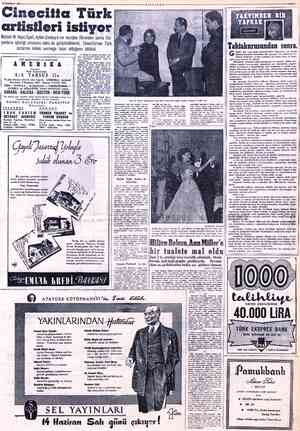  12 HAZİRAN 1955 Cinecitta Türk arlisileri isliyor Rejisör M. Hâyri Egeli, Ayten Çankaya'nın tecrübe filminden sonra İtal-...